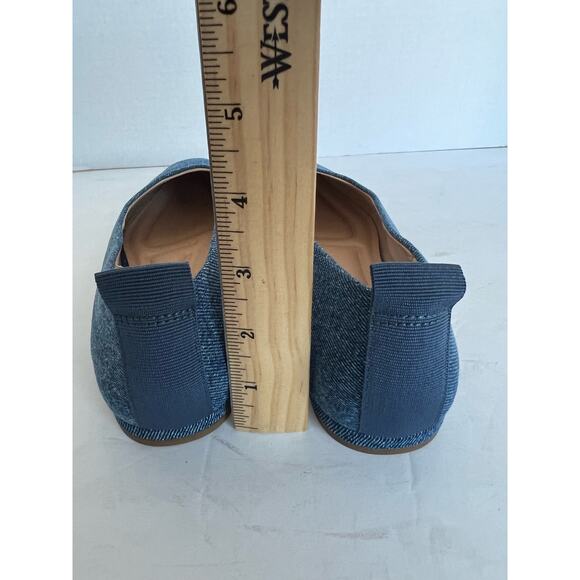 NEW Franco Sarto Vana Blue Denim Round Toe Ballet Flat Slip On Shoes Size 8.5M - Picture 6 of 9